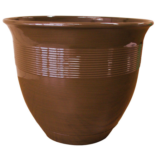 Flexon Industries 12" 2-Tone Planter, Chocolate