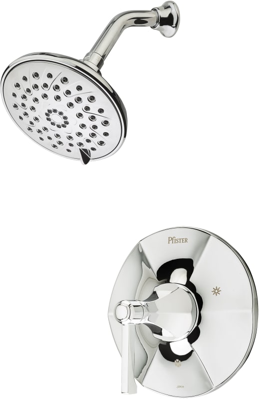 Pfister LG89-7DE Arterra Shower Trim Package with Multi Function Shower Head and SecurePfit Polished Chrome Showers Shower Only Pressure Balanced
