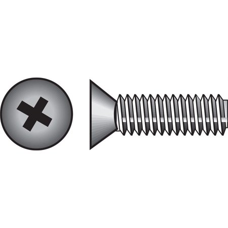 HILLMAN No. 10-32 X 1 in. L Phillips Flat Head Zinc-Plated Steel Machine Screws 100 Pk