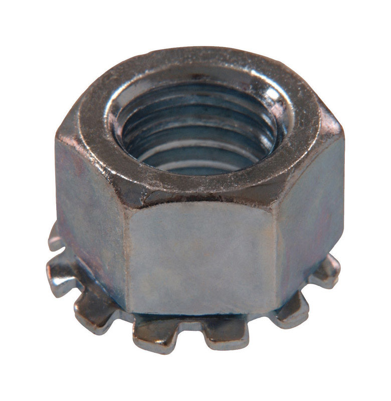 [H180276] HILLMAN 10/24 in. Zinc-Plated Steel SAE Keps Lock Nut 1 Pk