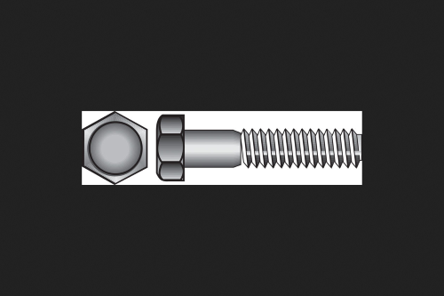 HILLMAN 3/8 in. D X 6-1/2 in. L Zinc Plated Steel Hex Bolt 50 Pk