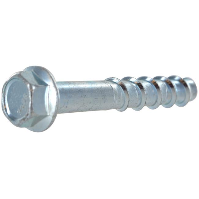 [H372223] HILLMAN Screw-Bolt+ 1/2 in. D X 2-1/2 in. L Steel Hex Head Concrete Screw Anchor 10 Pk
