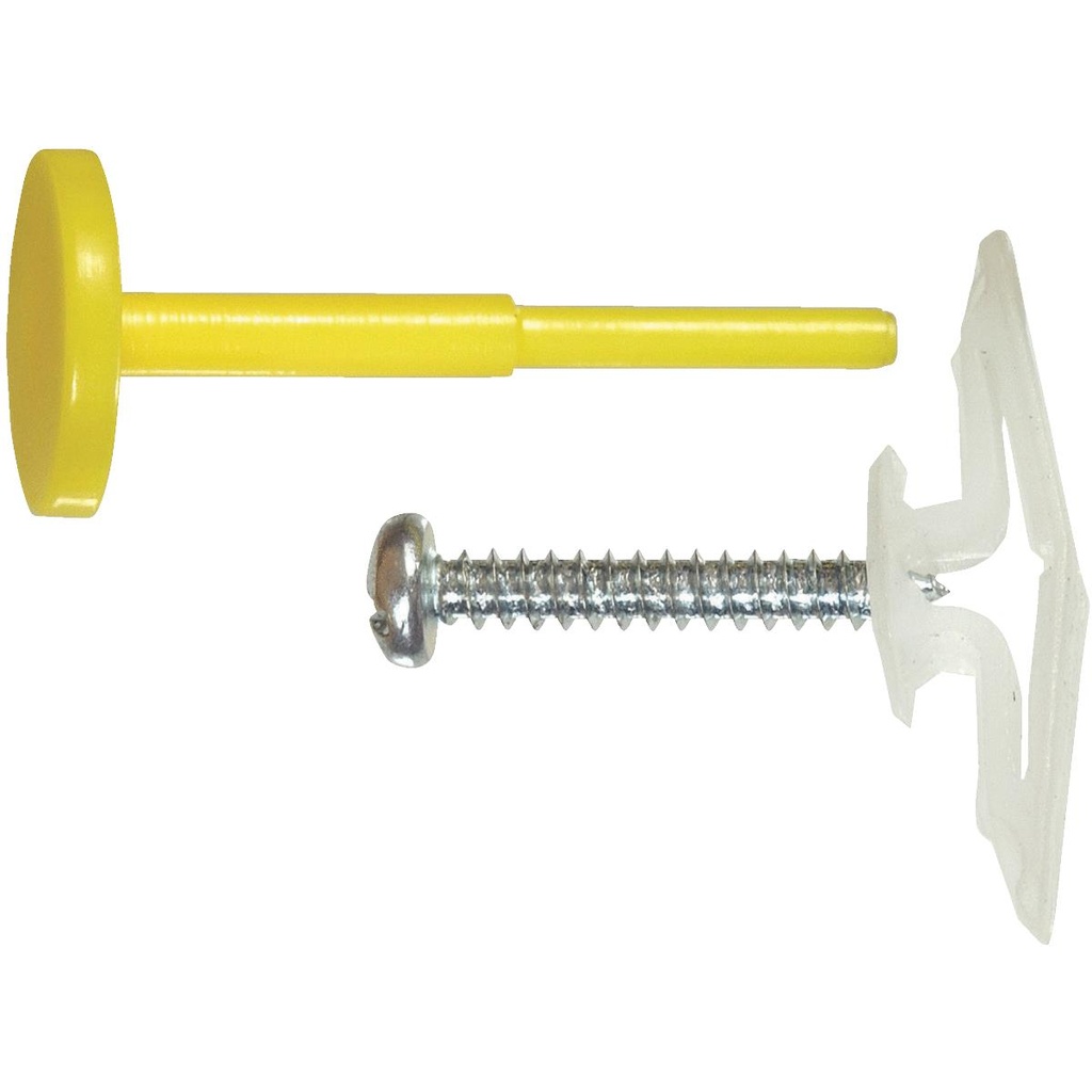 [H375370] HILLMAN 3/8 in. D X 0.9 in. L Plastic Pan Head Pop-Toggle Anchors 100 Pk