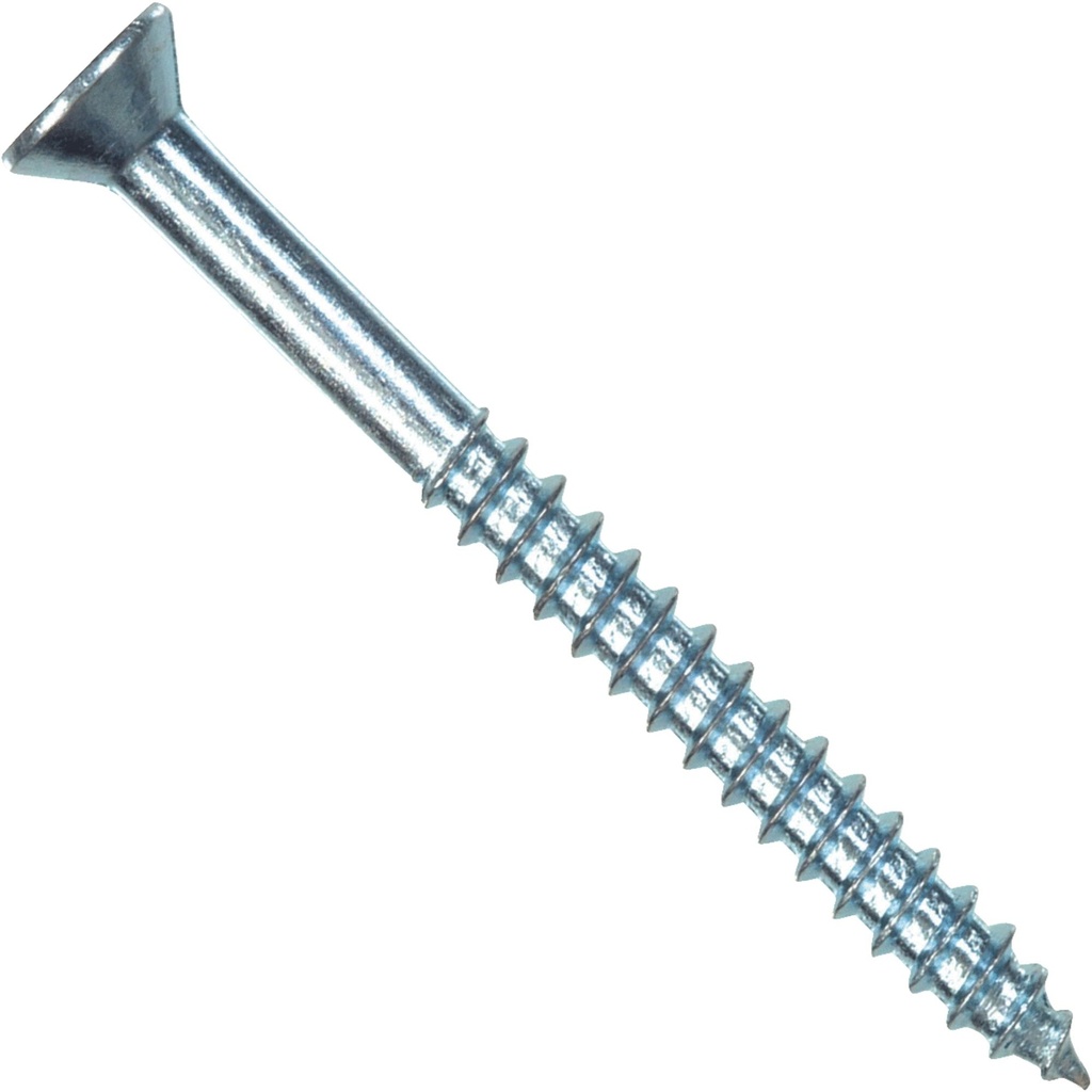 [H40172] Hillman #12 X 4 in. Flat Head Phillips Zinc Wood Screw 100 Ct. 40172 - All