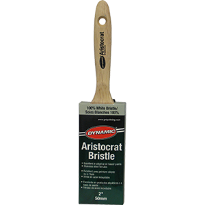 Dynamic HB198105 2 in. Aristocrat Flat White Bristle Brush
