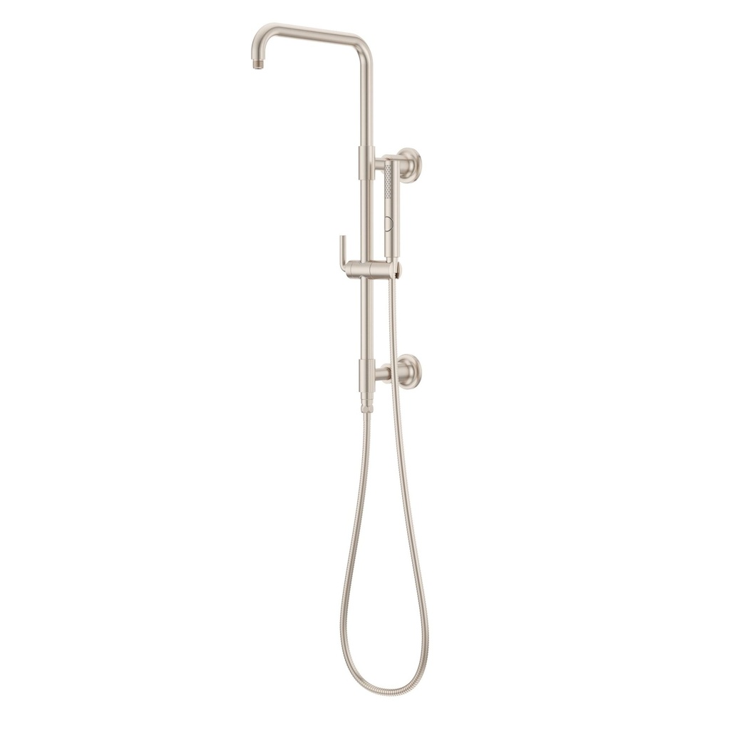 [HSK70SHWK] Pfister HSK-70SHW Modern Round Retrofit Shower with Hand Shower Slide Bar Shower Arm and Hose Brushed Nickel Showers Retrofit Showers Showerhead