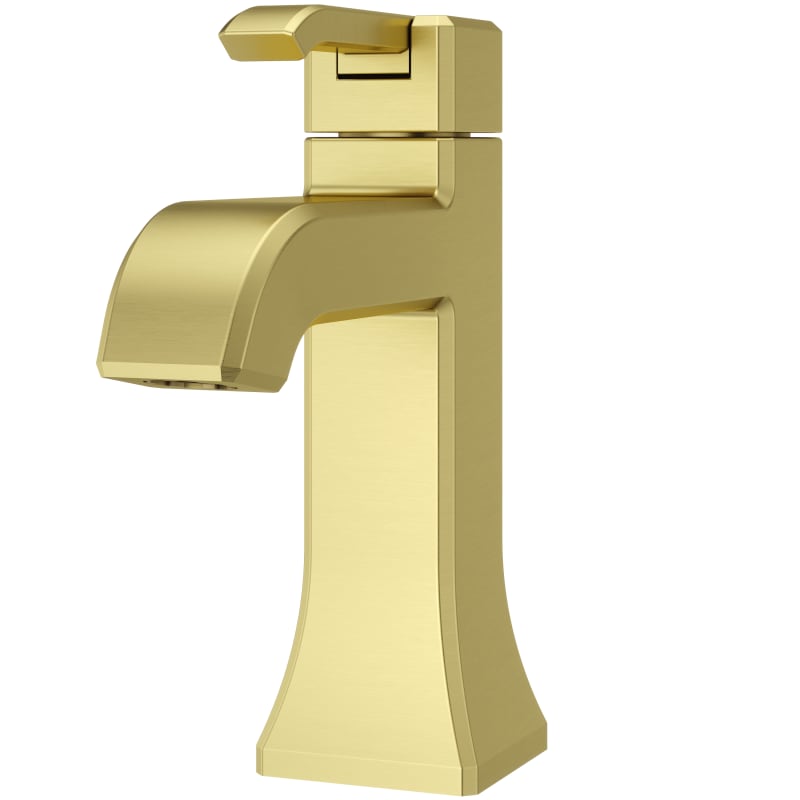 Pfister LG42-FE0 Park Avenue 1.2 GPM Single Hole Bathroom Faucet with Metal Pop-up Drain Assembly Brushed Gold Faucet Bathroom Sink Faucets Single
