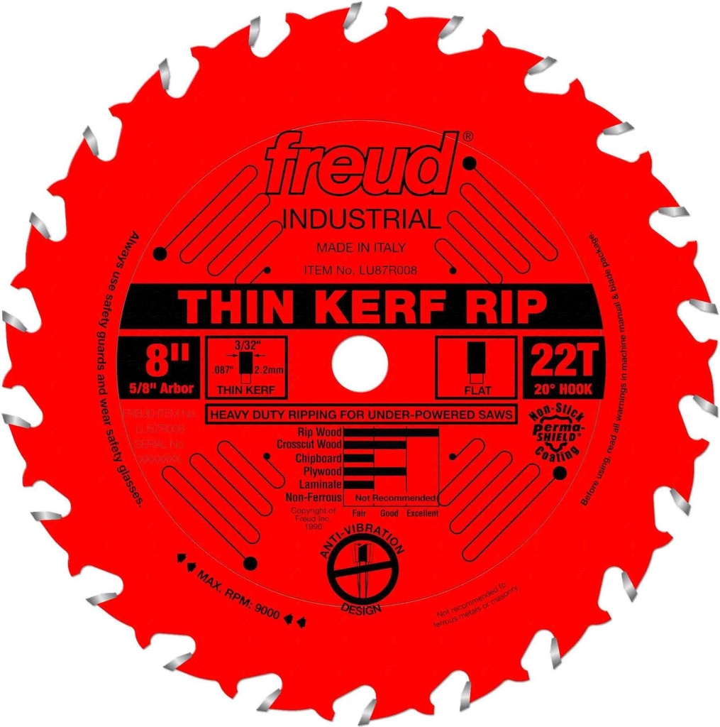 DIABLO TABLE SAW 8"D 22T DS