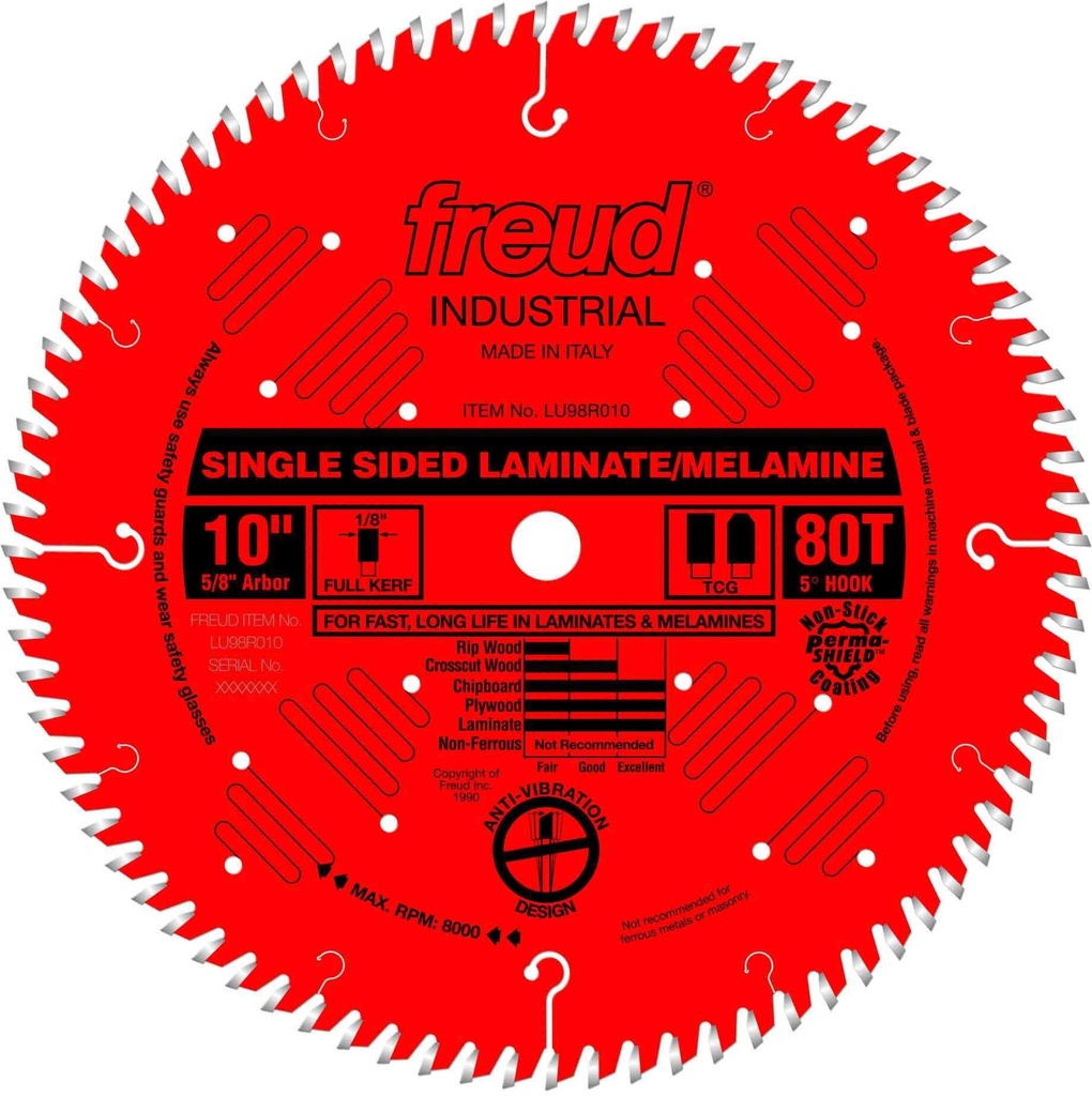 [LU98R010] DIABLO CIRC SAWBLADE 10"D80T DS