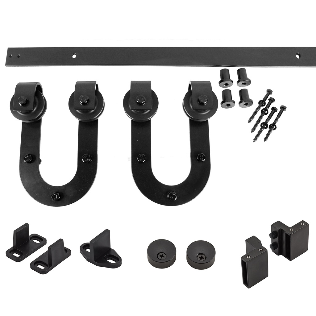 National Hardware Bronze Steel Sliding Door Hardware Kit 1 Pk - Case of: 1; Each Pack Qty: 1