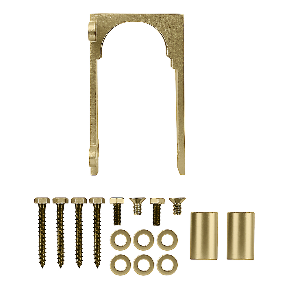 Slide Bypass Door Bracket, Brushed Gold