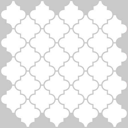 [NH2360] NH2360 Quatrefoil Peel & Stick Backsplash Tiles - White & Gray