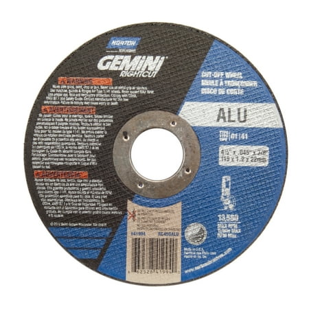 Cutoff Wheel: 4-1/2\" Dia, 0.045\" Thick, 7/8\" Hole, Aluminum Oxide MPN:66252841994