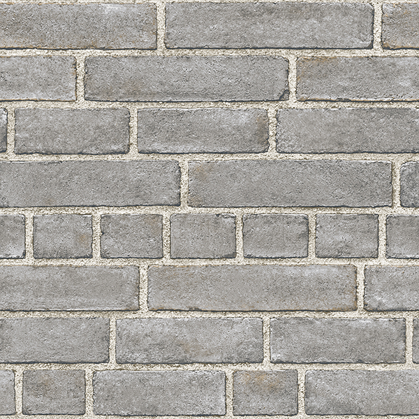 NuWallpaper Brick Peel and Stick Wallpaper Gray: Reclaimed Vinyl, Self-Adhesive, Smooth Finish, 28.2 Sq Ft Coverage