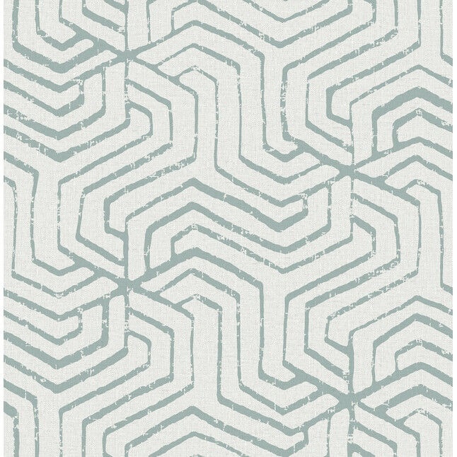 NuWallpaper 30.75-sq Ft Vinyl Geometric Self-adhesive Peel Stick Wallpaper Green