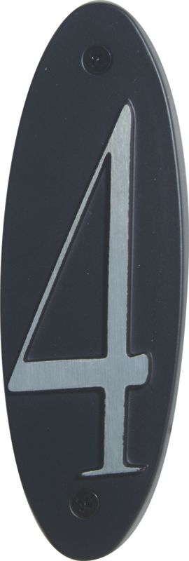 Atlas Homewares OHN4 Metropolitan Address Number 4 Black