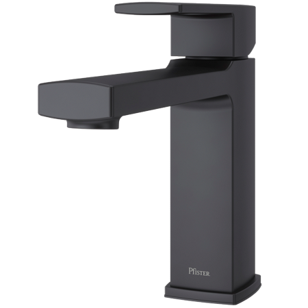 Pfister RT6-1DA Deckard Deck Mounted Roman Tub Filler Trim with Metal Lever Handle Matte Black Faucet Roman Tub Single Handle