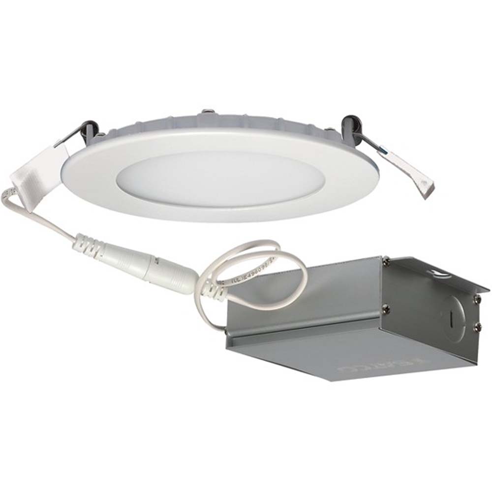 10 Watt LED Direct Wire Downlight Edge-lit 4 Inch 5000K 120 Volt Dimmable Round Remote Driver