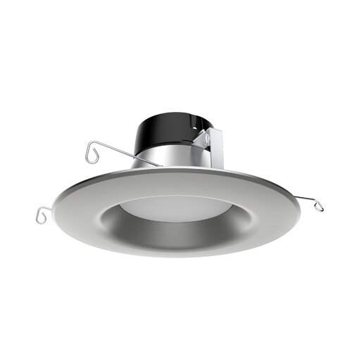 11.5W 5- 6in. Recessed LED 120V 3000K Soft White Downlight Retrofit Brushed Nickel Trim