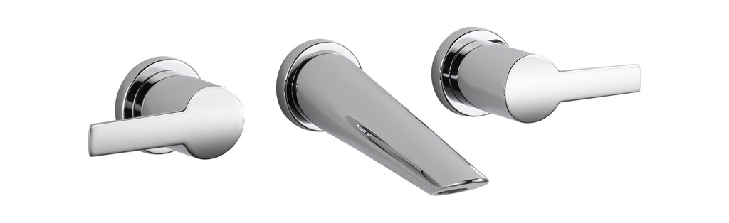 Two Handle Wall Mount Bathroom Faucet