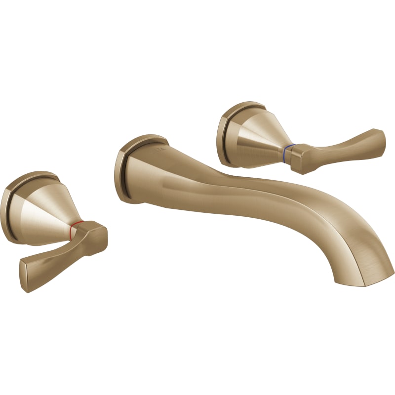 [T3576LFCZWL] Stryke Gold 2-Handle Wall Mount Bathroom Faucet Trim Kit in Champagne Bronze (Valve Not Included)