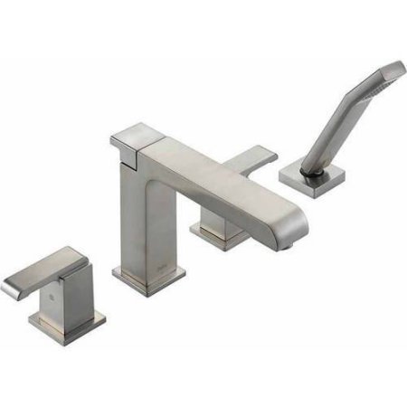 Delta Urban - Arzo Double Handle Deck Mounted Roman Tub Faucet Trim in Gray | Wayfair T4786-SS
