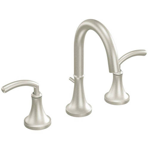 [TS6520BN] Icon Chrome Two-Handle High Arc Bathroom Faucet - Brushed Nickel