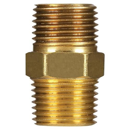 3/8 in. MPT X 3/8 in. D MPT Yellow Brass Hex Nipple