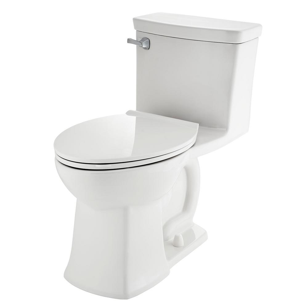 American Standard 2922A.104 Townsend 1.28 GPF One-Piece Elongated Comfort Height Toilet with Left Hand Tank Lever and Seat Included White Toilets and