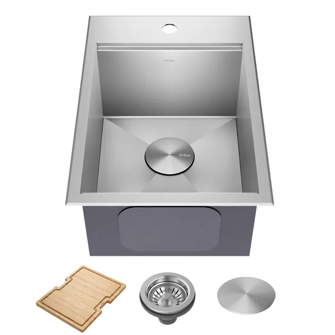 KORE 15" SING. KITCHEN BW 16G SS