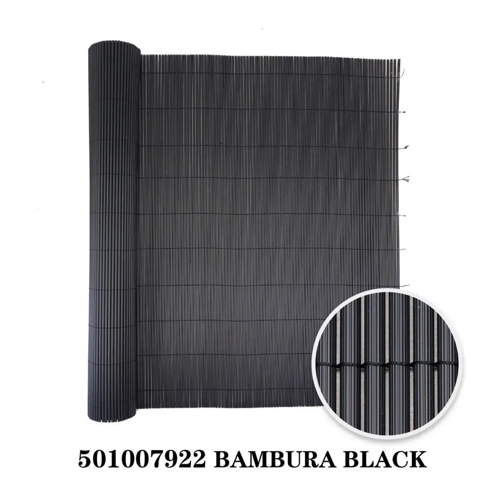 ROLLO PVC BAMBURA BLACK 118"x78"