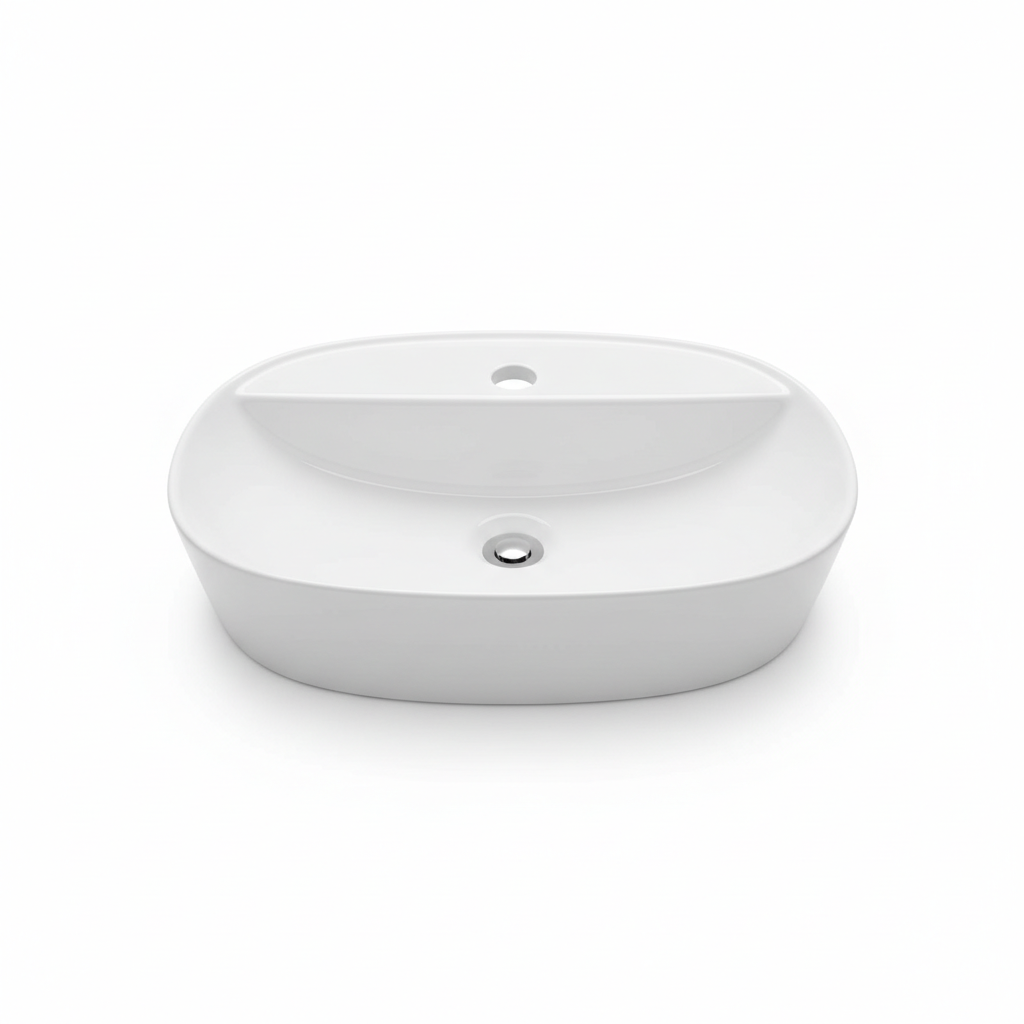 OVL TM BASIN 19.6"X4.7" WHT