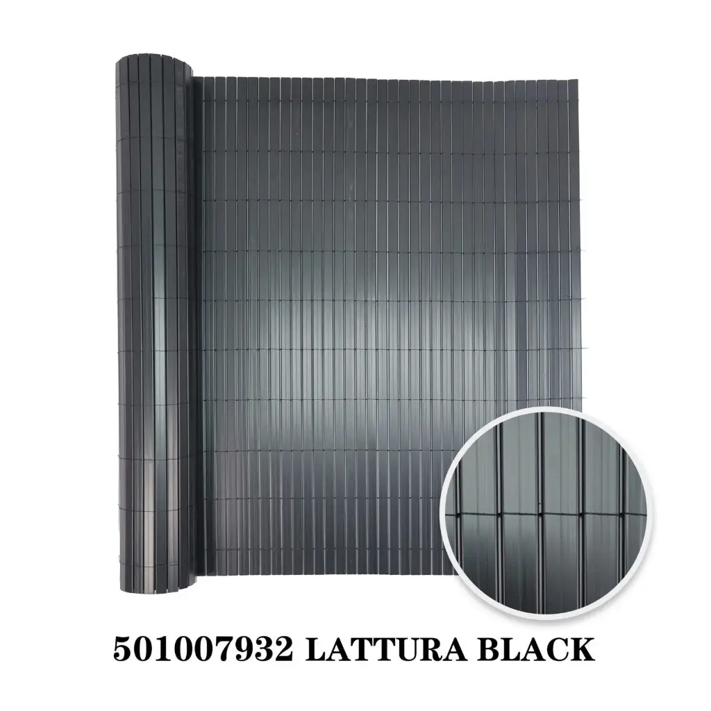 [501007932] ROLLO PVC LATTURA BLACK 118"x78"