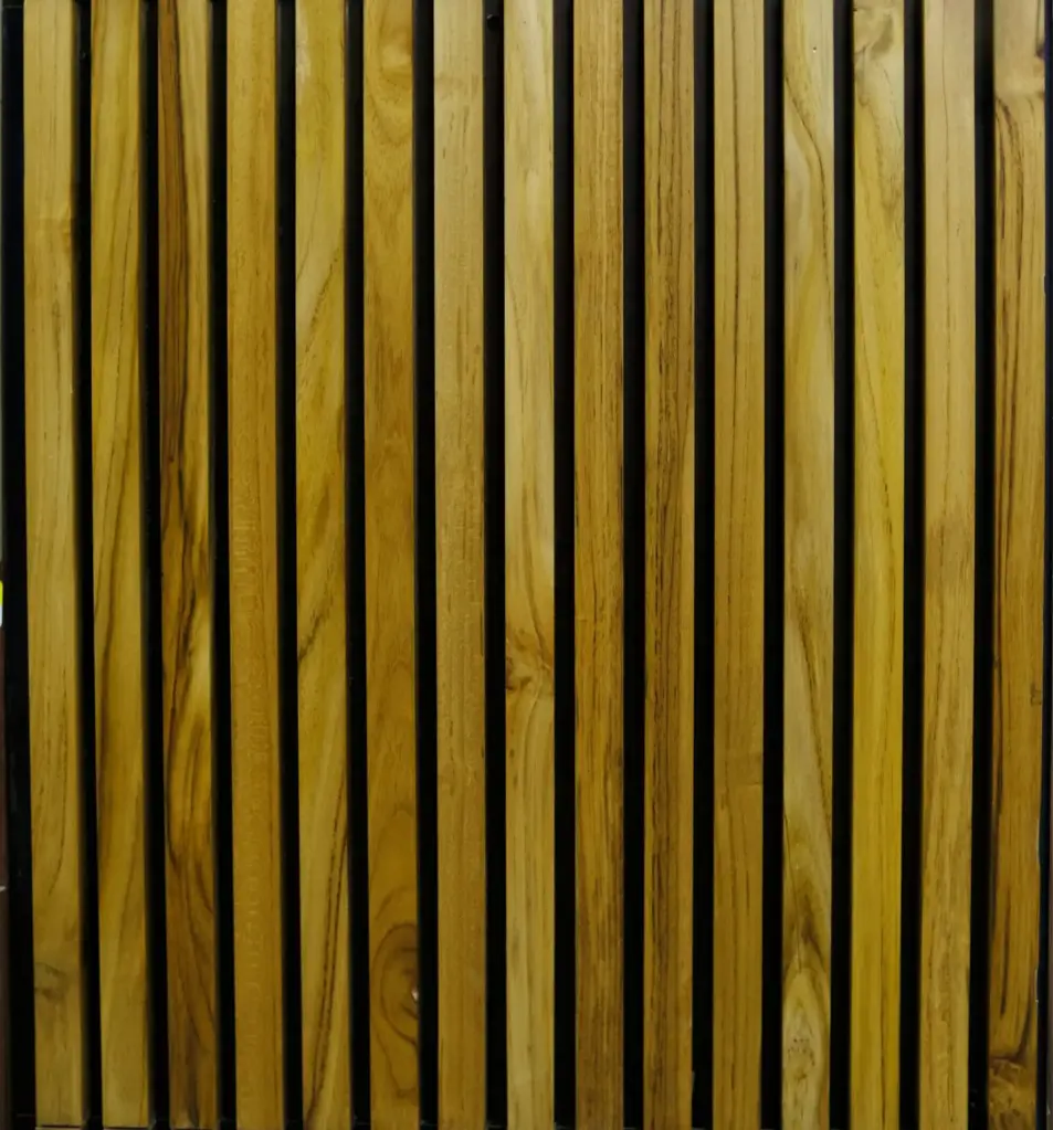 SLAT PANEL TECA BARNIZ 24"X10'