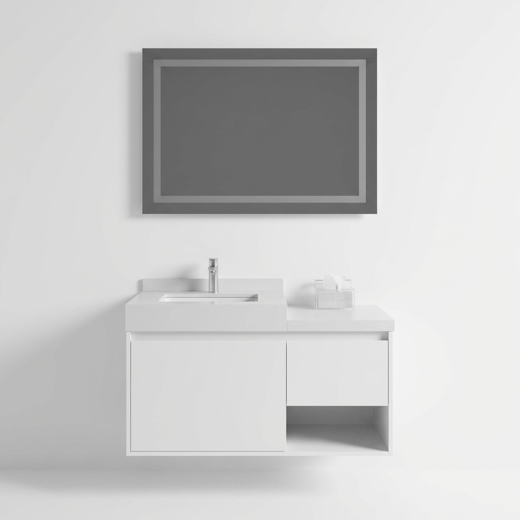 CONJ. VANITY #4087 40" WHITE