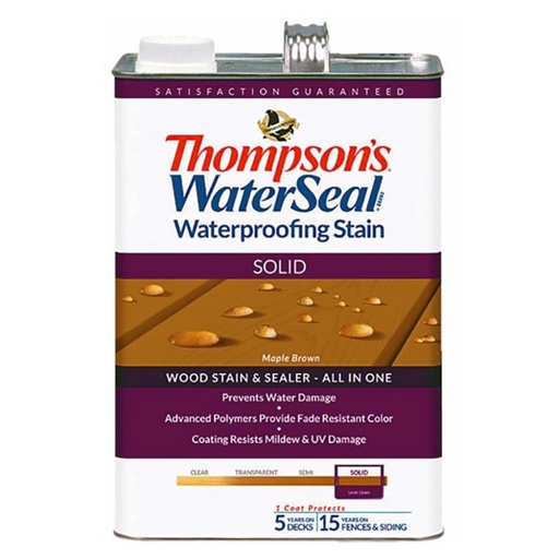 [770986] Thompsons WaterSeal Solid Waterproofing Stain MAPLE BROWN Gal