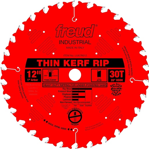 [LU87R012] Thin Kerf Rip Blade,12