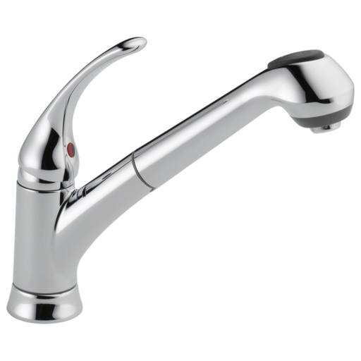 [B4310LF] Delta B4310LF Foundations Single Handle Pull-Out Kitchen Faucet