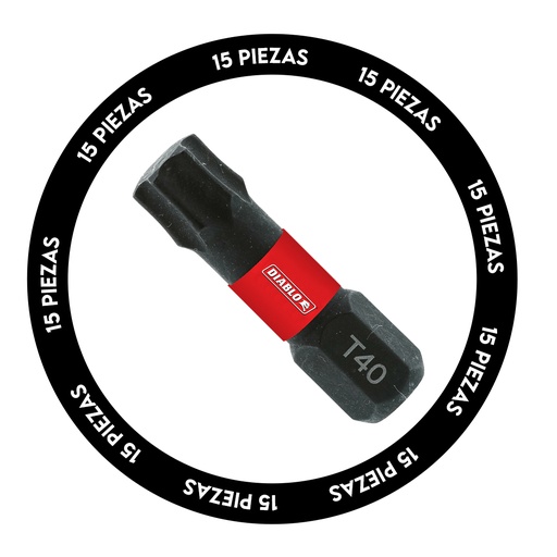 [DT152P15] Diablo Tools 2in #15 Torx Drive Bits (15-Pack) - DT152P15