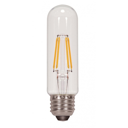 [S9580] Satco S9580 4.5 Watt T10 LED Clear Medium Base 2700K 430 Lumens 120 Volts (4.5T10/LED/E26/27K/120V)