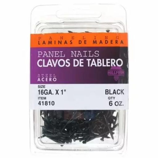 [41798A] PANEL NAILS 1"  16GA  6OZ BLK/WA