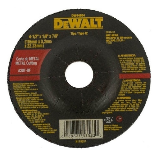 [DW44700] DISCO C/CEMENTO 4-1/2X1/8X7/8