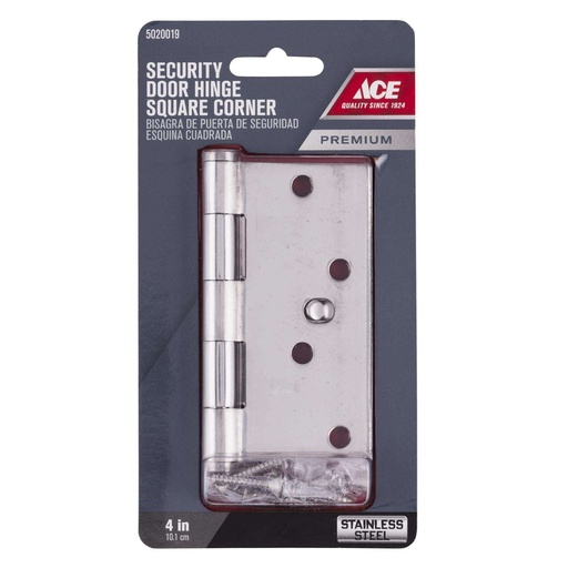 [5020019] Ace 4 in. L Stainless Steel Residential Door Hinge 1 Pk