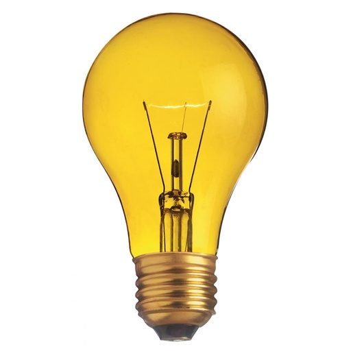 [S6083] BOMB. SATCO 25W A19 TRANS YELLOW