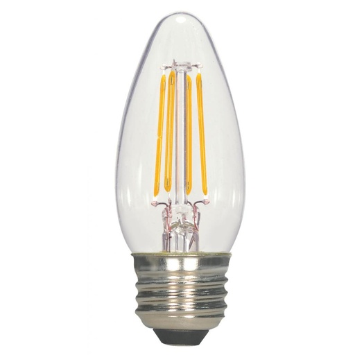 [S9567] Satco Lighting S9567 Single 2.5 Watt Dimmable B11 Medium (E26) LED Bulb - 810 Lumens and 2700K Clear Bulbs Bulbs LED