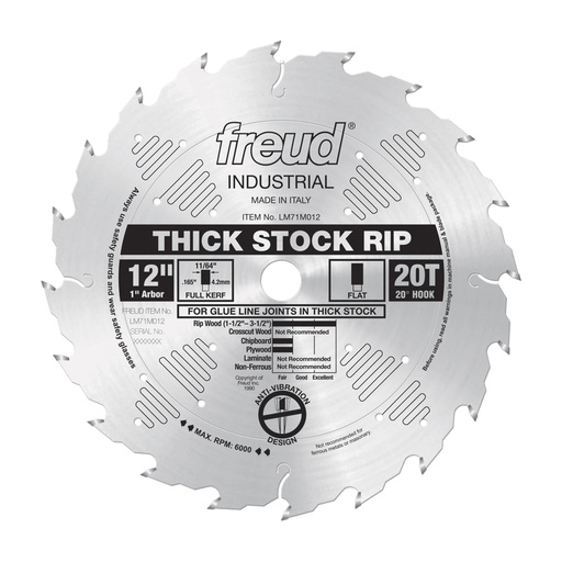 [LM71M012] Thick Stock Rip Blade,12