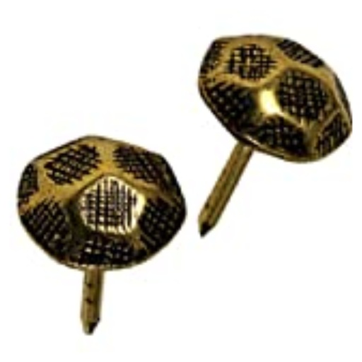 [122680] Hillman No. 9 Antique Brass Brass Double Point Tacks 25 Pack
