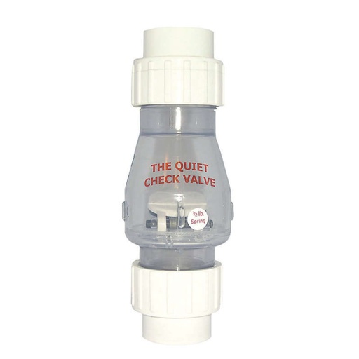 [4307054] 1-1/2" Slip Clear PVC Silent Check Valve