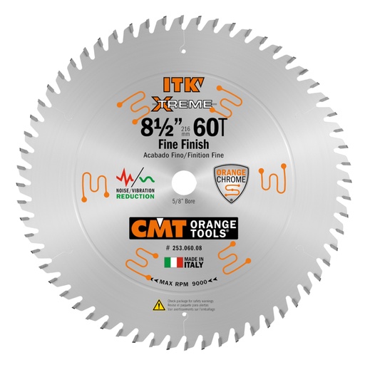 [25306008] CMT 8-1/2 in X 60 X 5/8 in ITK Finish Compound Miter Blade - 253.060.08