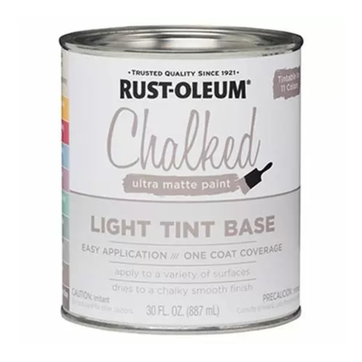 [1804988] Rust-Oleum Chalked Ultra Matte Light Tint Base Water-Based Acrylic Chalk Paint 30 Oz